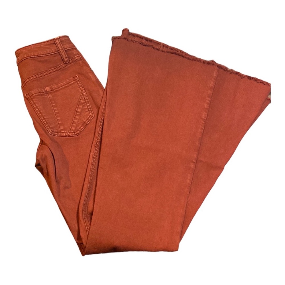Shyanne Rust Orange Wide Leg Jeans
